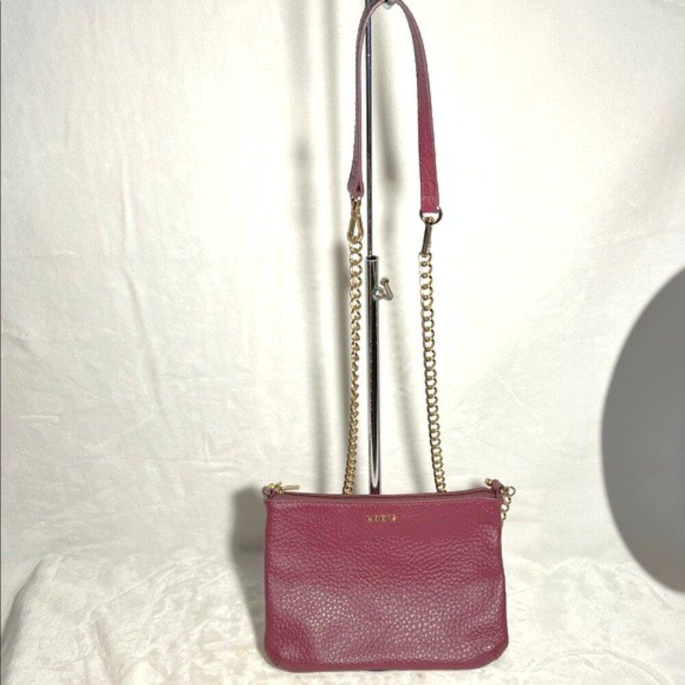 Lodis Emily 5 in 1 Convertable Wine Crossbody Bag with Gold Chain